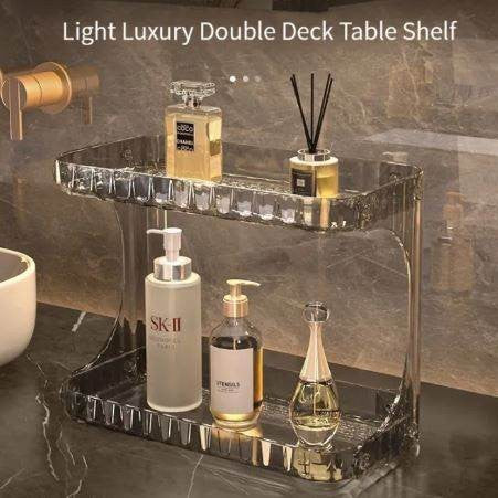 Double Layer Storage Rack – 2 Tier Organizer