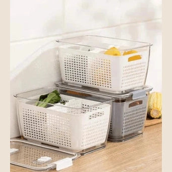 3-in-1 Fridge Organiser Storage Basket