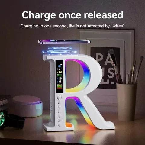 LED Wireless Charging R-Speaker – Bluetooth RGB Speaker