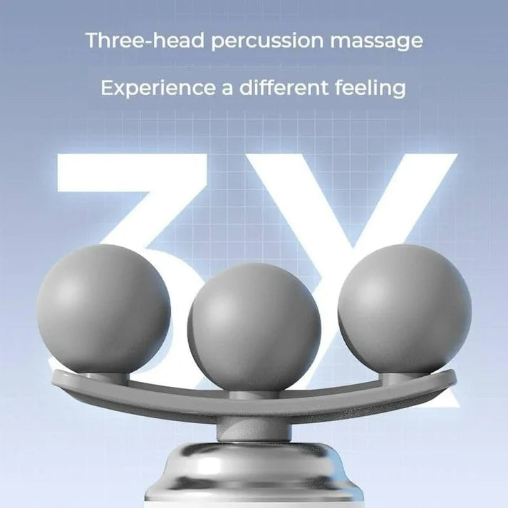Triple-Head Massage Gun – Portable Muscle Massager