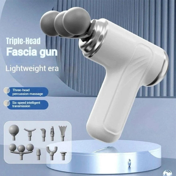 Triple-Head Massage Gun – Portable Muscle Massager